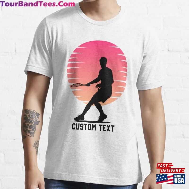 Personalized Tennis Sport Art With Custom Text Check The Descriptions Essential T-Shirt Hoodie Classic 29Uf187481 – Utopia Fashion