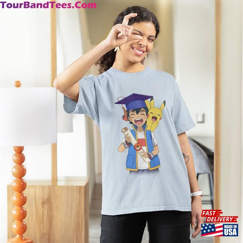 Pikachu Graduation Shirt Ash Ketchum T-Shirt Unisex Classic 29Uf187004 – Utopia Fashion