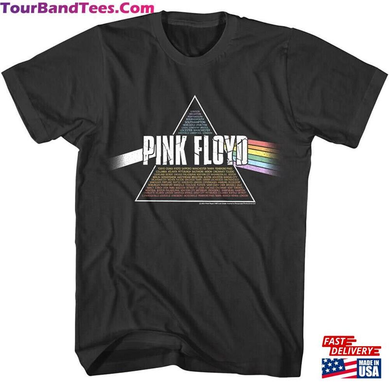 Pink Floyd Men’S T-Shirt Dsotm Prism Tour Venues Graphic Tee Vintage Rock Band Music Concert Merch Dark Side Of The Moon Gift For Fan Sweatshirt Classic 29Uf165101 – Utopia Fashion