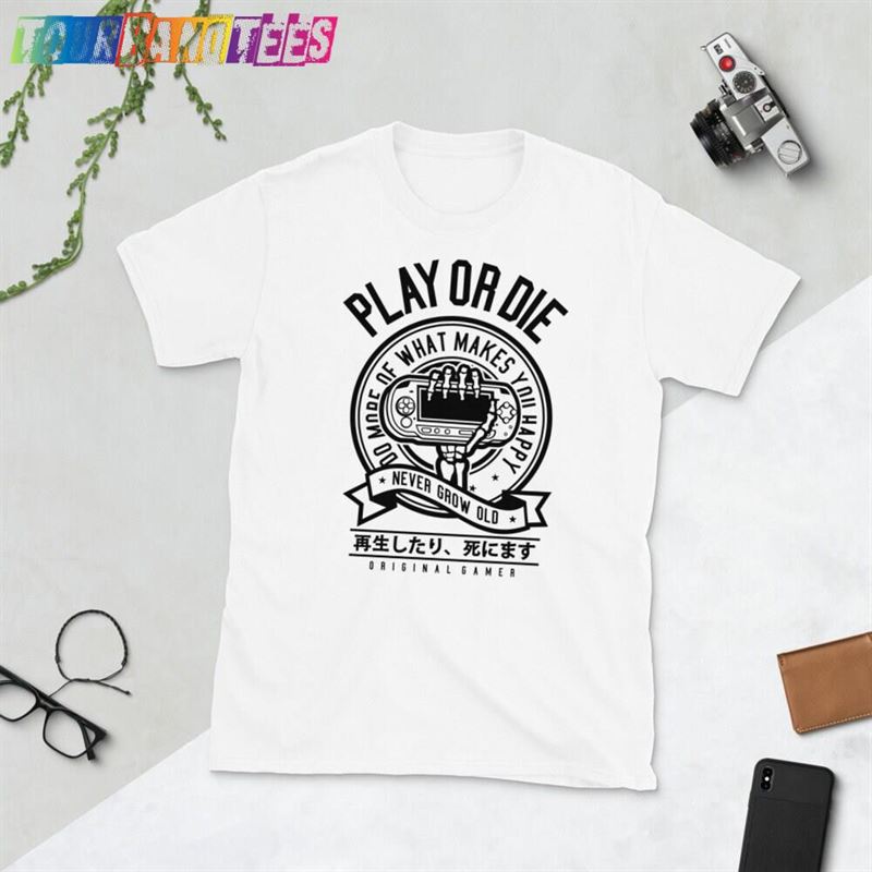 Play Or Die Never Grow Old Funny T-Shirt Japan Style Vintage Shirt In Retro And 80Ies Design Sweatshirt Unisex 29Uf177466 – Utopia Fashion