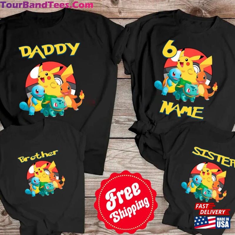 Pokemon Birthday T-Shirt Fun Matching Shirts For Family Shirt Kid Unisex 29Uf187558 – Utopia Fashion