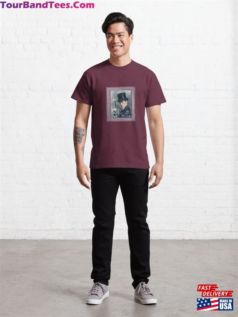 Portrait Of A Dapper Detective Ii (On Burgundy) Classic T-Shirt Unisex 29Uf177138 – Utopia Fashion