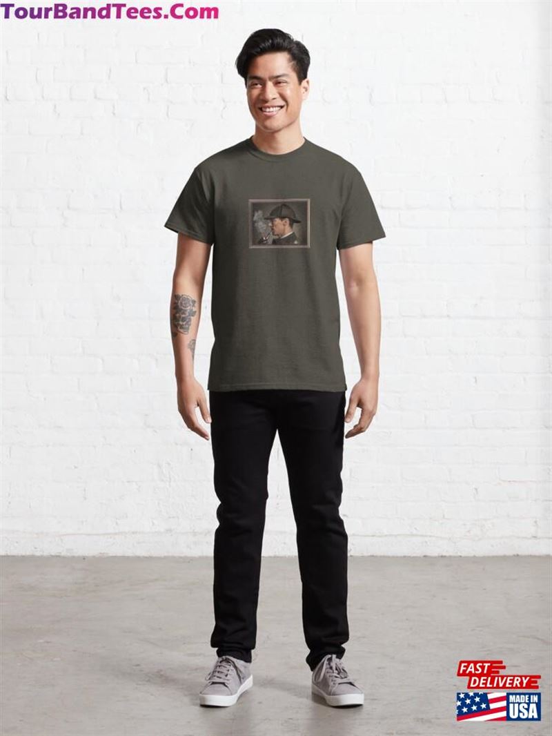 Portrait Of A Great Detective (On Dk Brown) Classic T-Shirt 29Uf177090 – Utopia Fashion