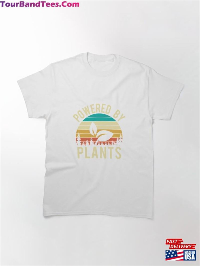 Powered By Plants Vegan Vegetarian Vintage Retro Classic T-Shirt Unisex Hoodie 29Uf187645 – Utopia Fashion