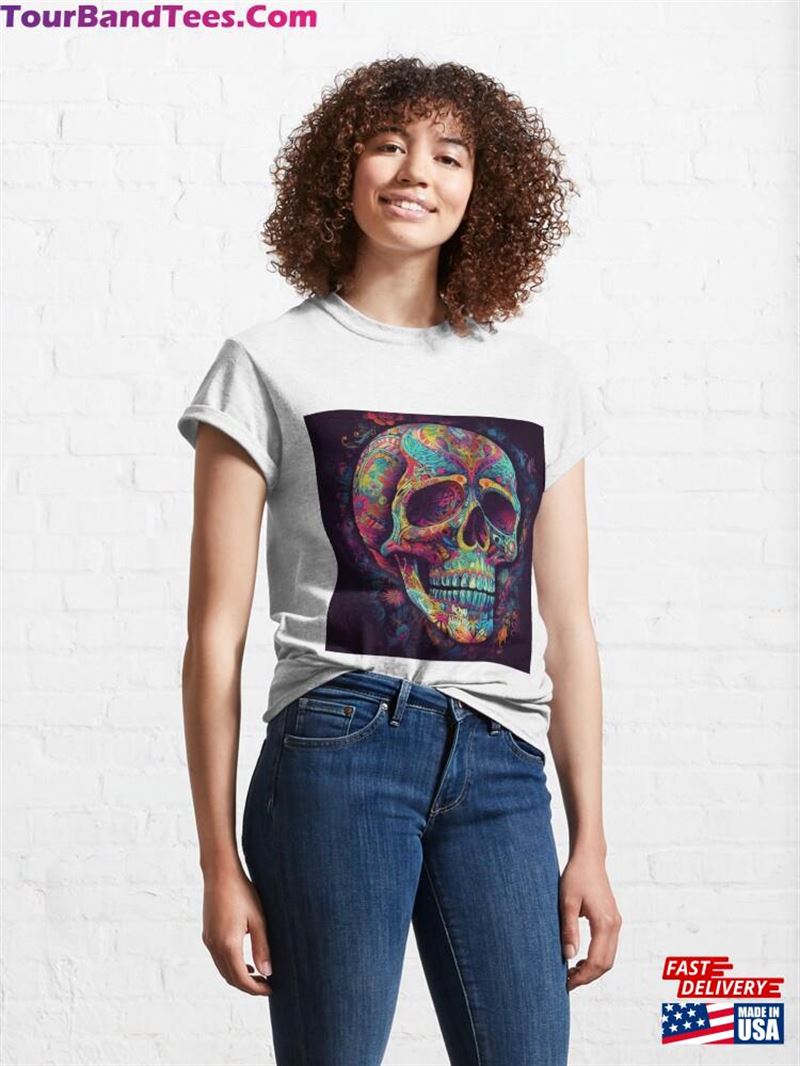 Psychedelics Purple Skull Fan Art Classic T-Shirt Unisex 29Uf167504 – Utopia Fashion