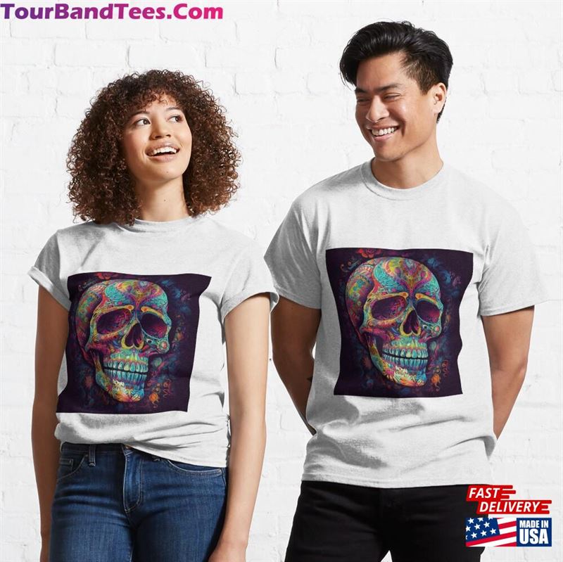 Psychedelics Purple Skull Fan Art Classic T-Shirt Unisex 29Uf167504 – Utopia Fashion