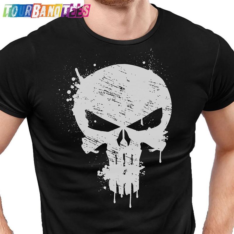 Punisher Splatter Skull Gym T-Shirt Men’S Fitness Tee Shirt Gamers Shirts Geek Training Top Funny Anime Classic Hoodie 29Uf179105 – Utopia Fashion