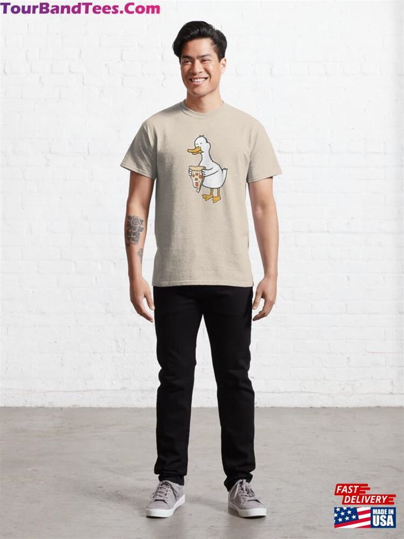 Quot Get Quacking With Our Funny Duck Eating Pizza T-Shirt! Classic T-Shirt Sweatshirt Unisex 29Uf167029 – Utopia Fashion