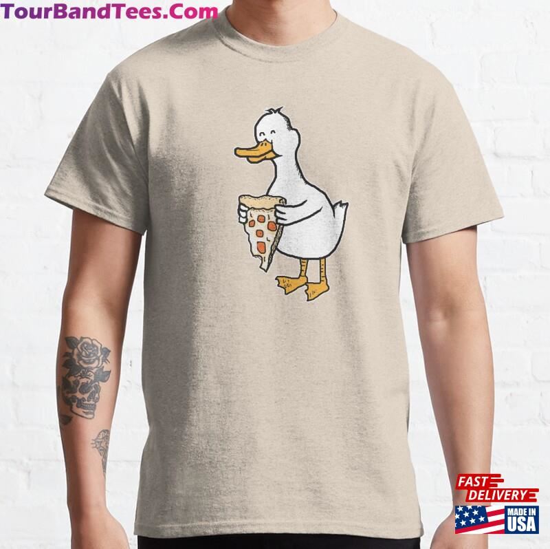 Quot Get Quacking With Our Funny Duck Eating Pizza T-Shirt! Classic T-Shirt Sweatshirt Unisex 29Uf167029 – Utopia Fashion