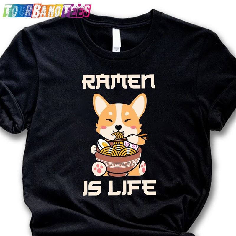 Ramen Is Life Shirt Funny Anime Kitten T-Shirt Cute Cat Eating Noodle Tee Unisex Classic 29Uf175204 – Utopia Fashion