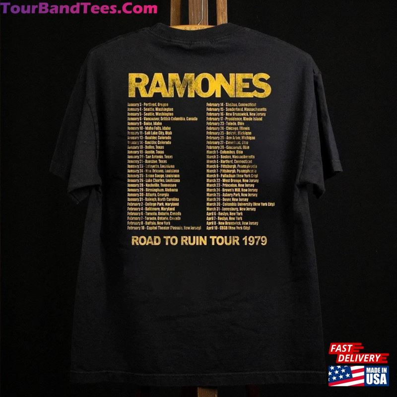 Ramones Road To Ruin Tour T-Shirt’79 Unisex Classic 29Uf164882 – Utopia Fashion