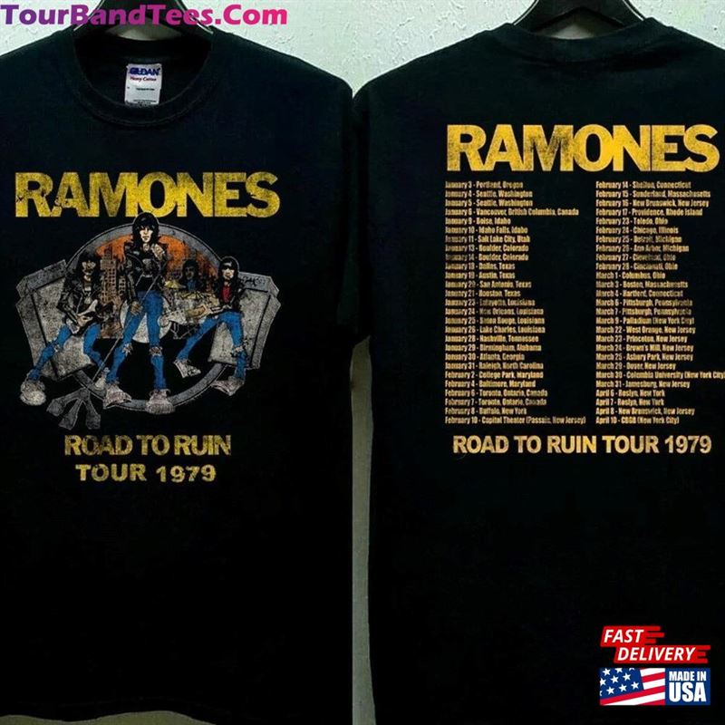 Ramones Road To Ruin Tour T-Shirt’79 Unisex Classic 29Uf164882 – Utopia Fashion