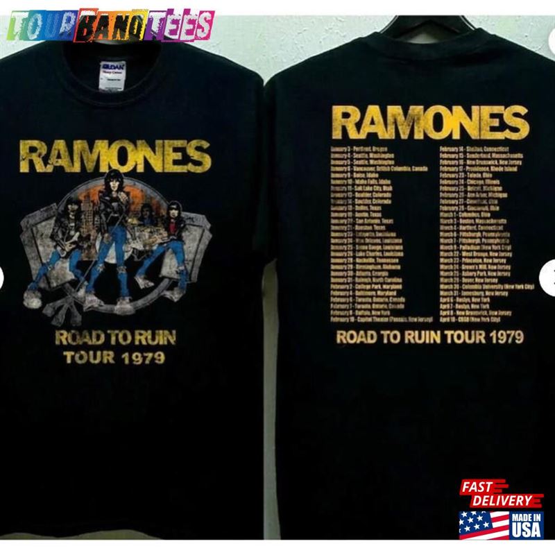 Ramones Road To Run Tour T-Shirt Vintage Shirt Sweatshirt Unisex 29Uf165730 – Utopia Fashion