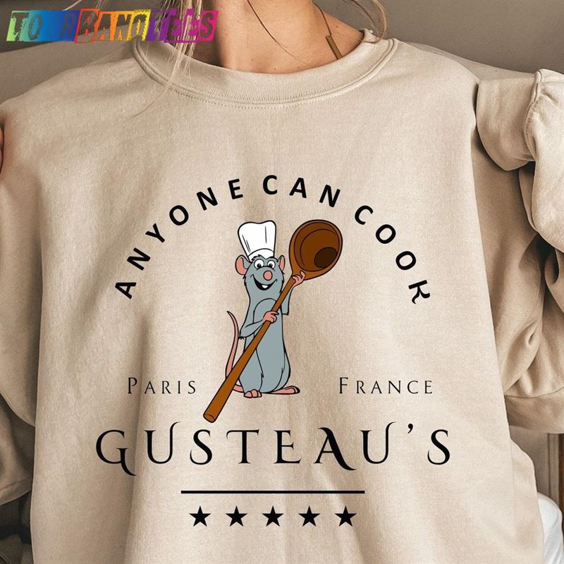 Ratatouille Shirt Sweatshirt Anyone Can Cook Unisex T-Shirt 29Uf175154 – Utopia Fashion