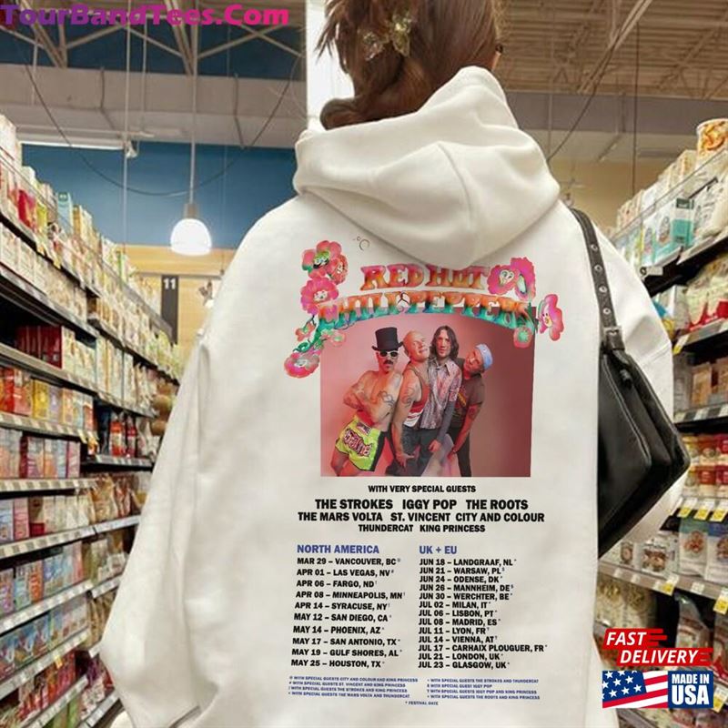 Red Hot Chili Tour Shirt Peppers Dates Sweatshirt Hoodie 29Uf164825 – Utopia Fashion