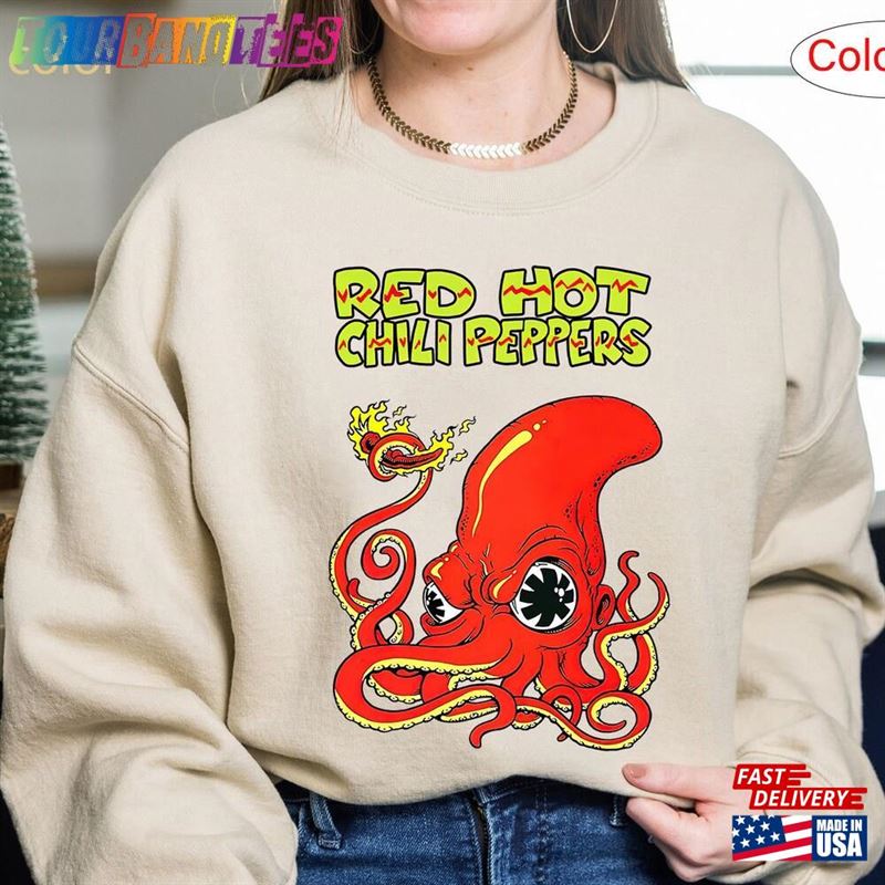 Red Hot Chili Peppers Octopus Logo Crewneck T-Shirt Classic Sweatshirt 29Uf173572 – Utopia Fashion