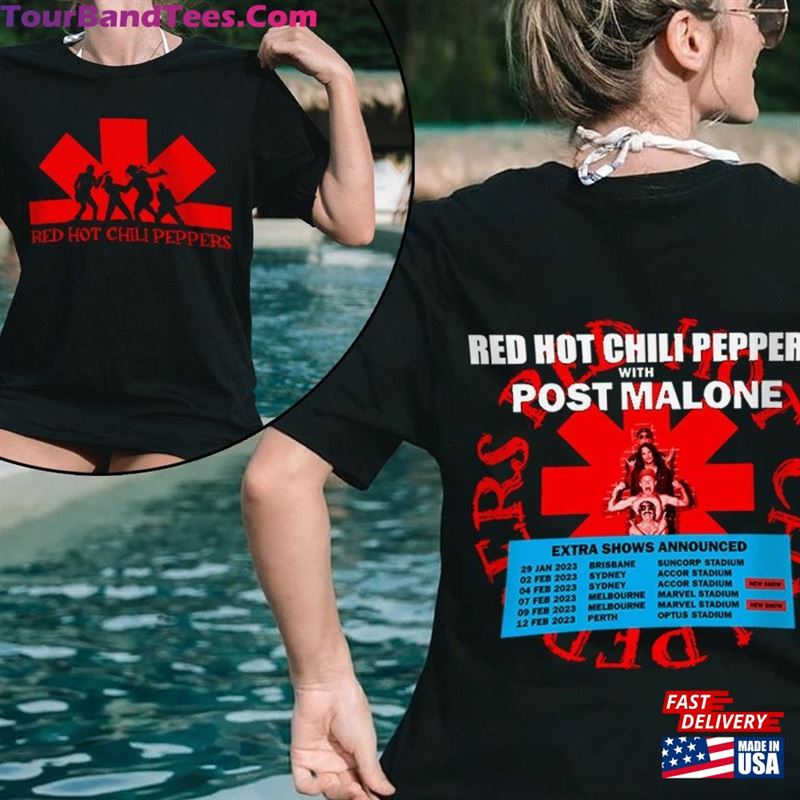 Red Hot Chili Peppers With Post Malone Merch Australia Tour And New Zealand T-Shirt Unisex 29Uf168472 – Utopia Fashion