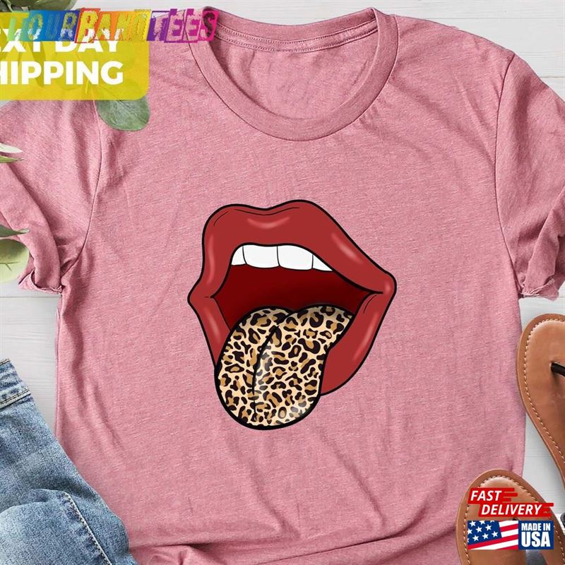 Red Lips Leopard Tongue T-Shirt Distressed Shirt Free People Classic Sweatshirt 29Uf174019 – Utopia Fashion