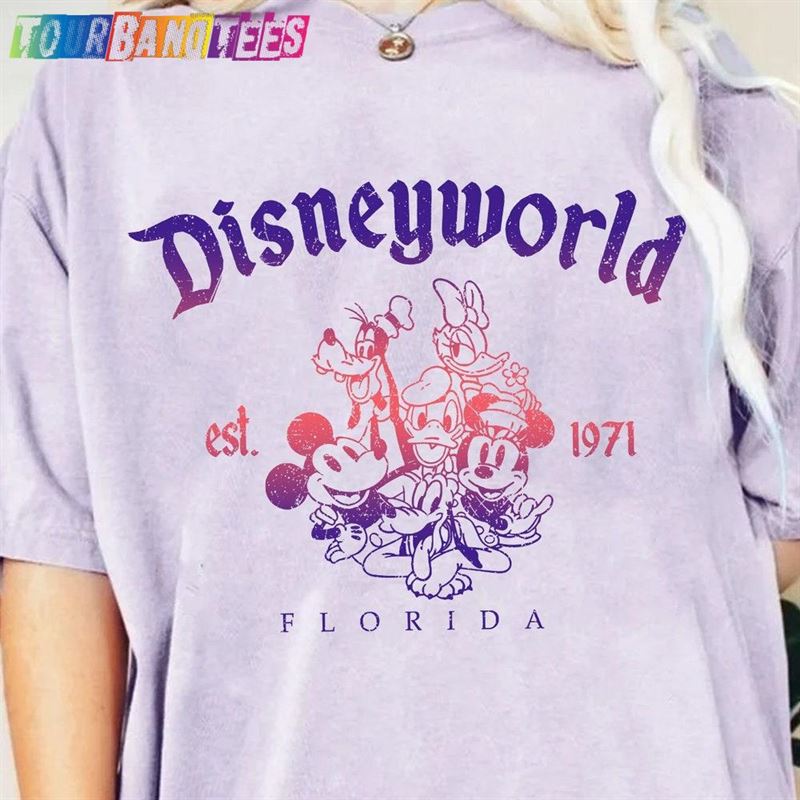 Retro Mickey And Friends Disneyworld Est Comfort Colors T-Shirt Shirt Family Vacation Tee Sweatshirt 29Uf175421 – Utopia Fashion