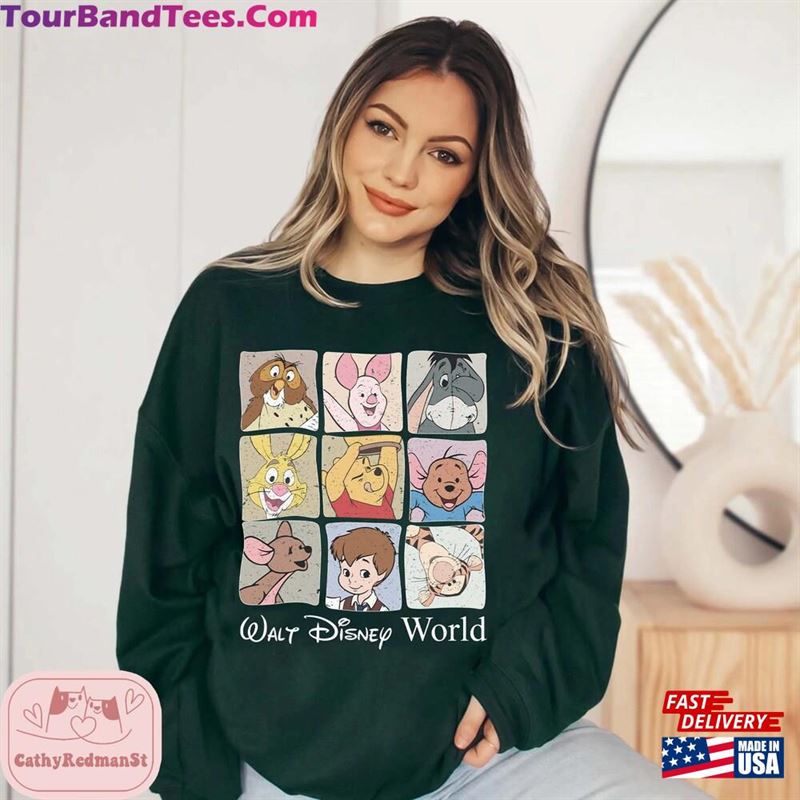 Retro Pooh And Friends Sweatshirt Vintage Walt Disney World Hoodie Winnie The Shirt Unisex T-Shirt 29Uf166766 – Utopia Fashion