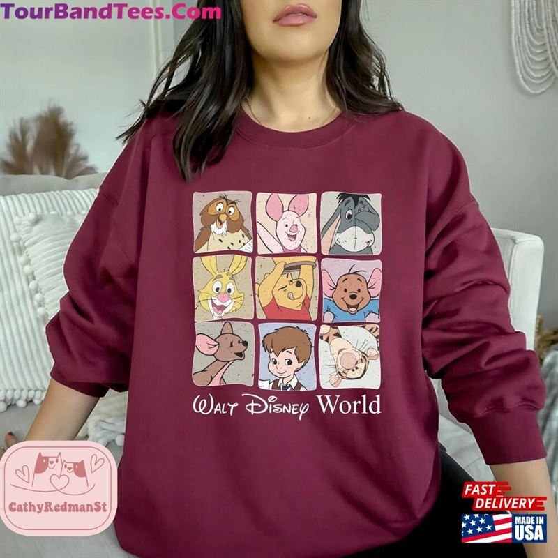 Retro Pooh And Friends Sweatshirt Vintage Walt Disney World Hoodie Winnie The Shirt Unisex T-Shirt 29Uf166766 – Utopia Fashion