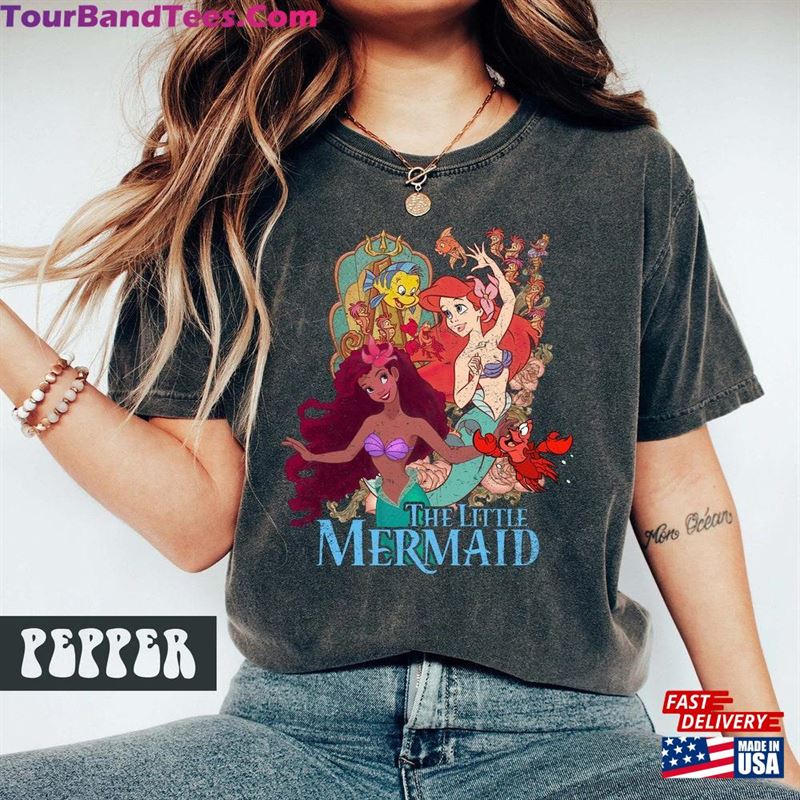 Retro The Little Mermaid Ariel Comfort Colors Shirt Disneyland Trip Family Hoodie Classic 29Uf172831 – Utopia Fashion