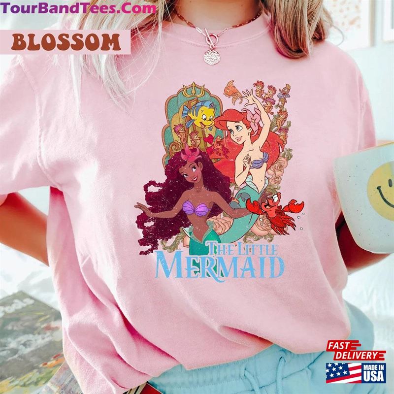 Retro The Little Mermaid Ariel Comfort Colors Shirt Disneyland Trip Family Hoodie Classic 29Uf172831 – Utopia Fashion