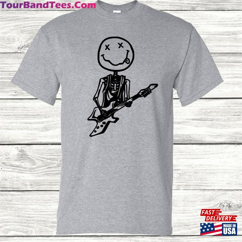 Retro Vintage Skeleton Rock Grunge Punk Band Smiling Face King Mens Shirt Hoodie Classic 29Uf167821 – Utopia Fashion