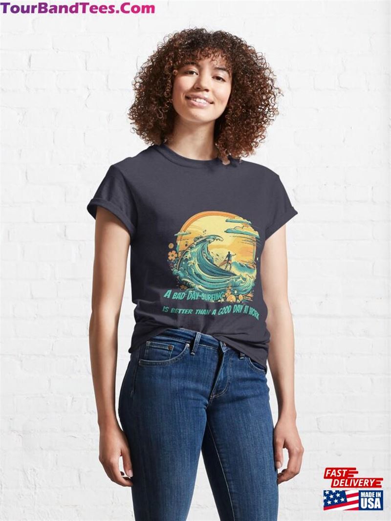 Ride The Exhilarating Surfing Wave With This Beach Vibes T-Shirt Unisex Hoodie 29Uf186868 – Utopia Fashion