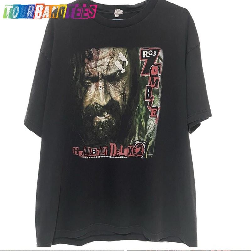 Rob Zombie Hellbilly Deluxe Time To Get Bloody World Tour T-Shirt (23 5X30) Vintage T-Shirts Tees Classic Unisex 29Uf174352 – Utopia Fashion