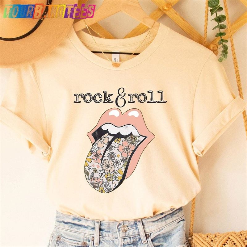 Rock And Roll Lips Shirt Cute For Music Lover Vintage T-Shirt Sweatshirt 29Uf180343 – Utopia Fashion