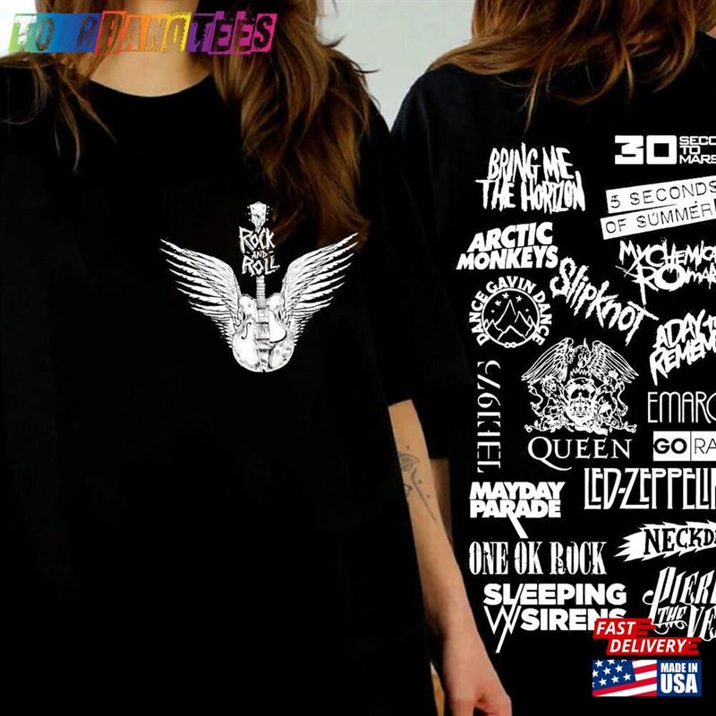 Rock Band Logo Side T-Shirt Sweatshirt Heavy Metal Shirt Unisex 29Uf172393 – Utopia Fashion