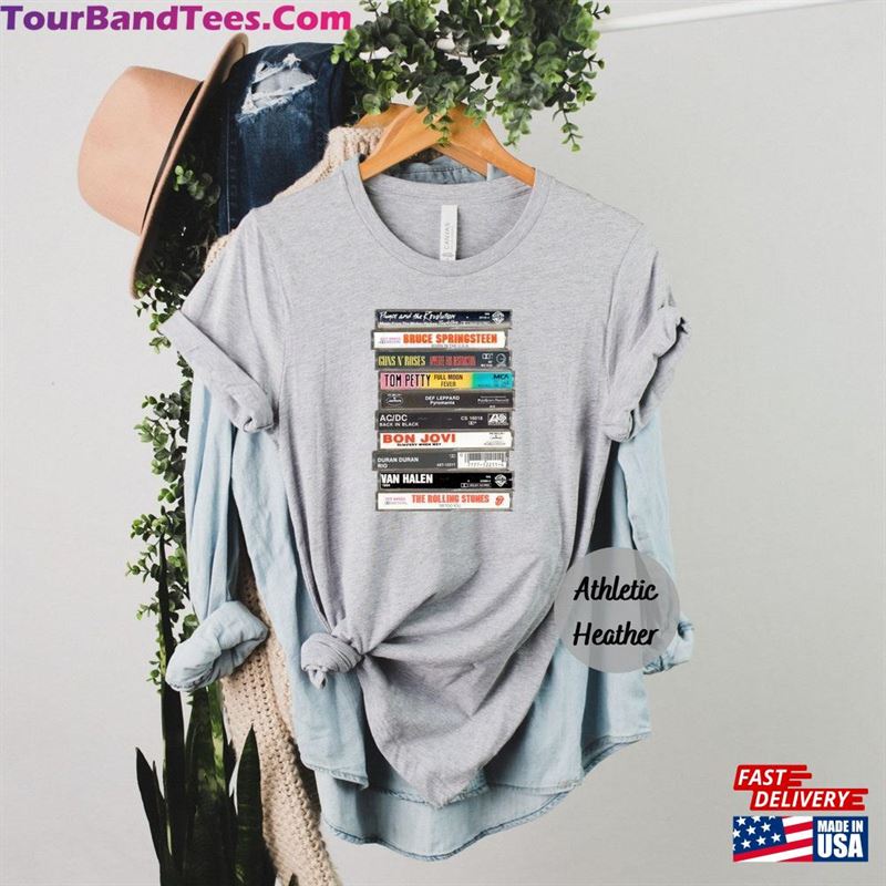 Rock Cassettes Shirt Retro Band 80S And Roll Crewneck Tee Hoodie T-Shirt 29Uf166220 – Utopia Fashion