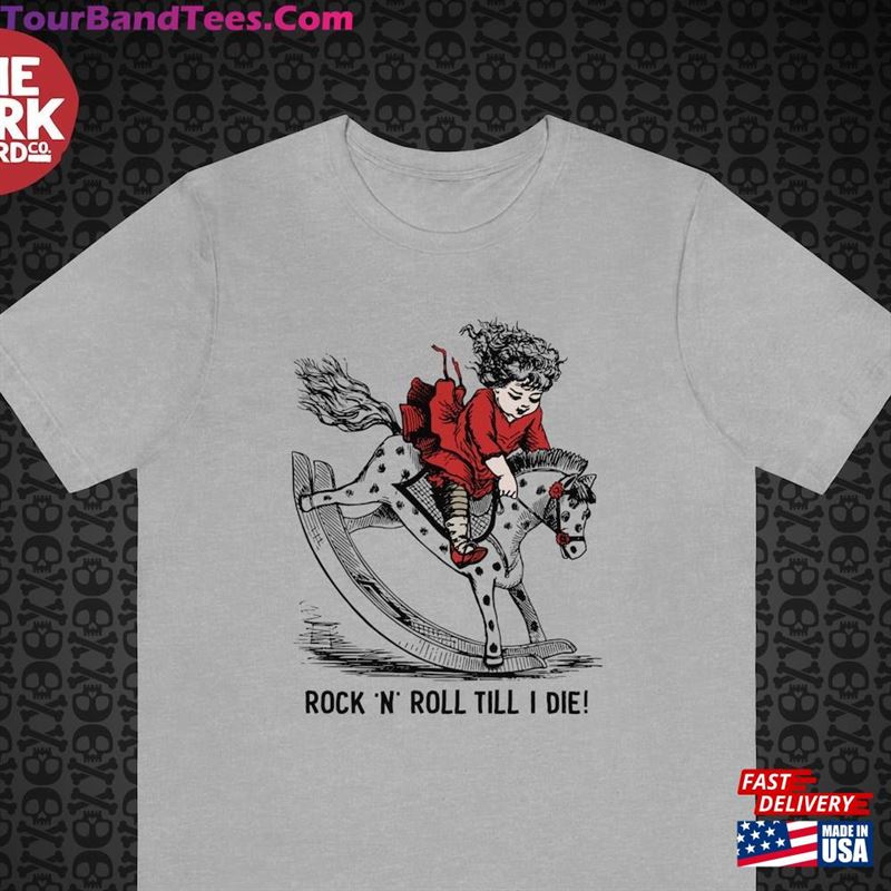 Rock N Roll T-Shirt Vintage Graphic Heavy Metal Music Saying Quote Top For Men And Women Classic Sweatshirt 29Uf167709 – Utopia Fashion