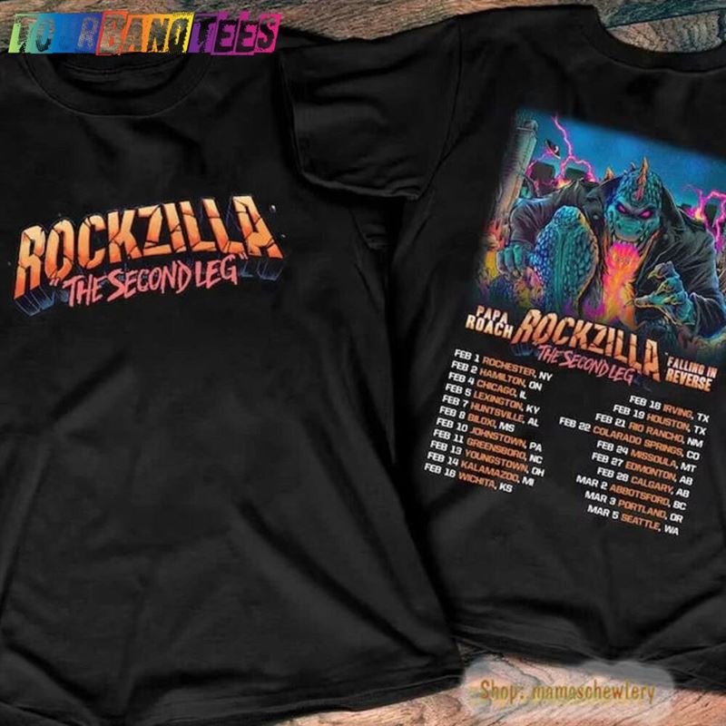 Rockzilla The Second Leg Tour Shirt T-Shirt Crewneck Sweatshirt Unisex Classic 29Uf165796 – Utopia Fashion