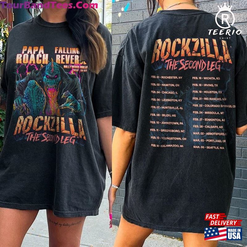 Rockzilla The Second Leg Tour Shirt T-Shirt Hoodie Unisex 29Uf181863 – Utopia Fashion