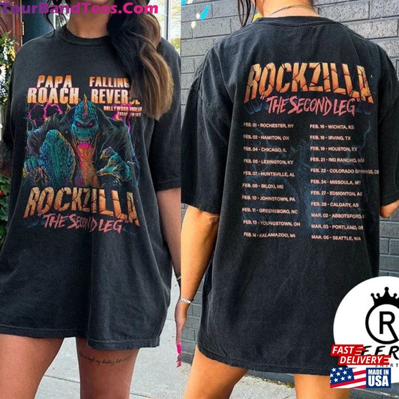 Rockzilla The Second Leg Tour Shirt T-Shirt Sweatshirt 29Uf180727 – Utopia Fashion