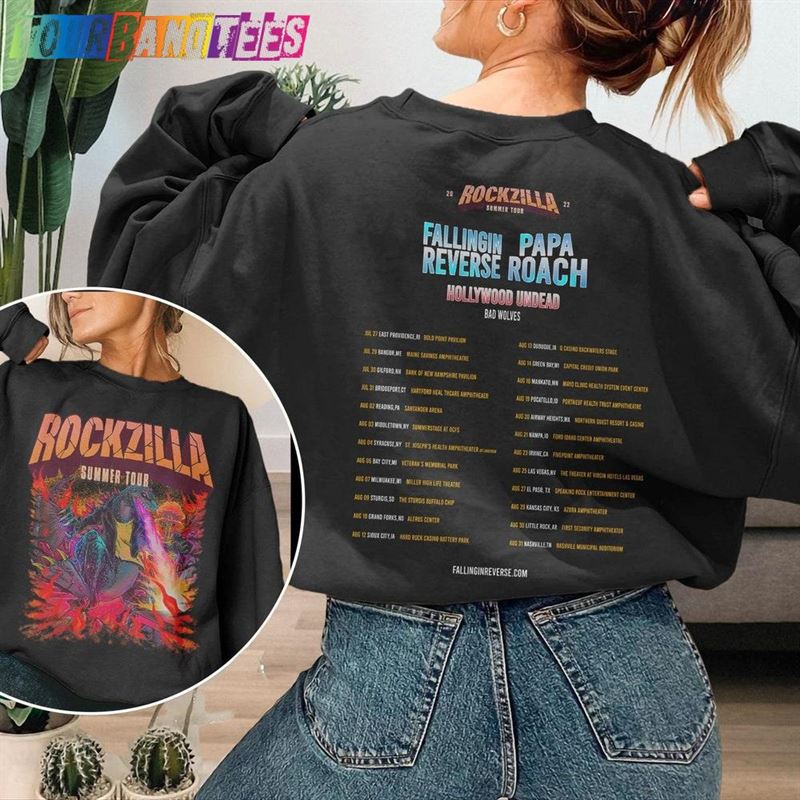 Rockzilla The Second Leg Tour V1 Shirt Rock Band Concert Double Sides Sweatshirt T-Shirt 29Uf166406 – Utopia Fashion