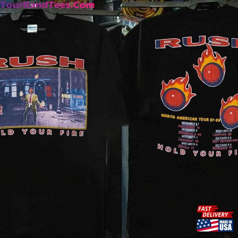 Rush Hold Your Fire North American Tour T-Shirt Navy Unisex Hoodie 29Uf166966 – Utopia Fashion