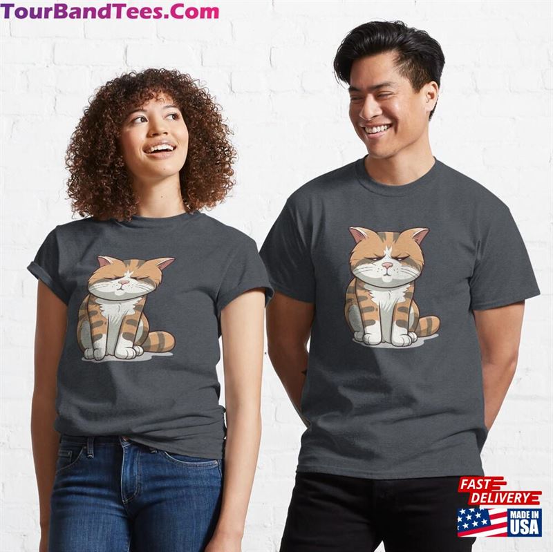 Sad Orange Tabby Cat Cartoon T-Shirt Unisex 29Uf165935 – Utopia Fashion