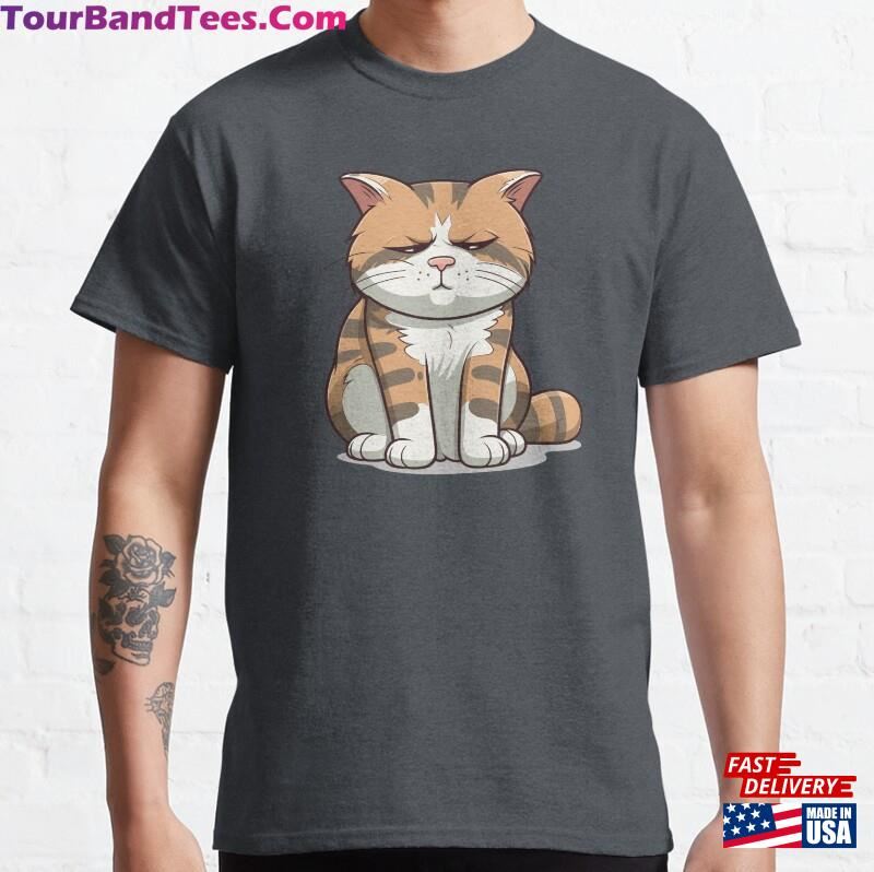 Sad Orange Tabby Cat Cartoon T-Shirt Unisex 29Uf165935 – Utopia Fashion