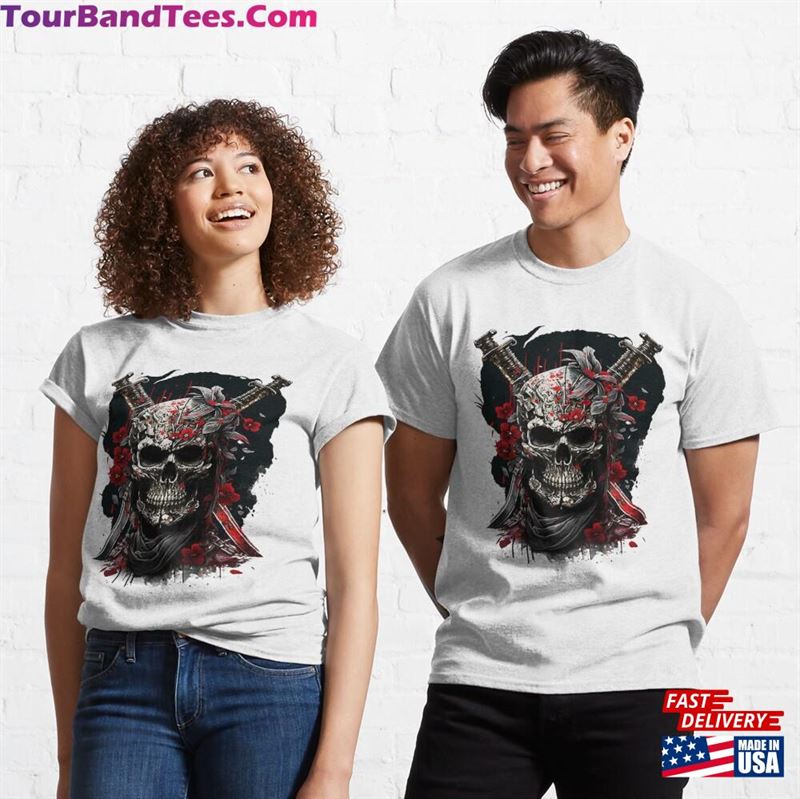 Samurai Skull And Katana Swords T-Shirt Hoodie Classic 29Uf182123 – Utopia Fashion