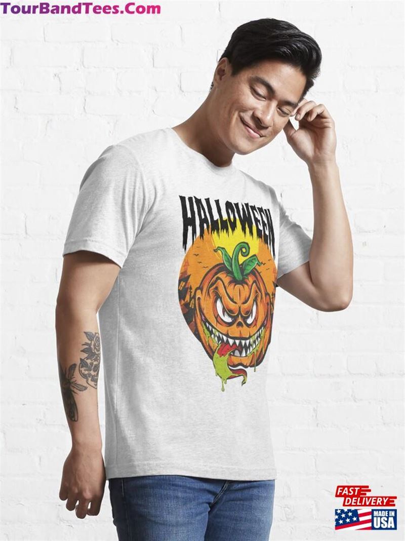 Scary Pumpkin Halloween T Unisex T-Shirt 29Uf182646 – Utopia Fashion