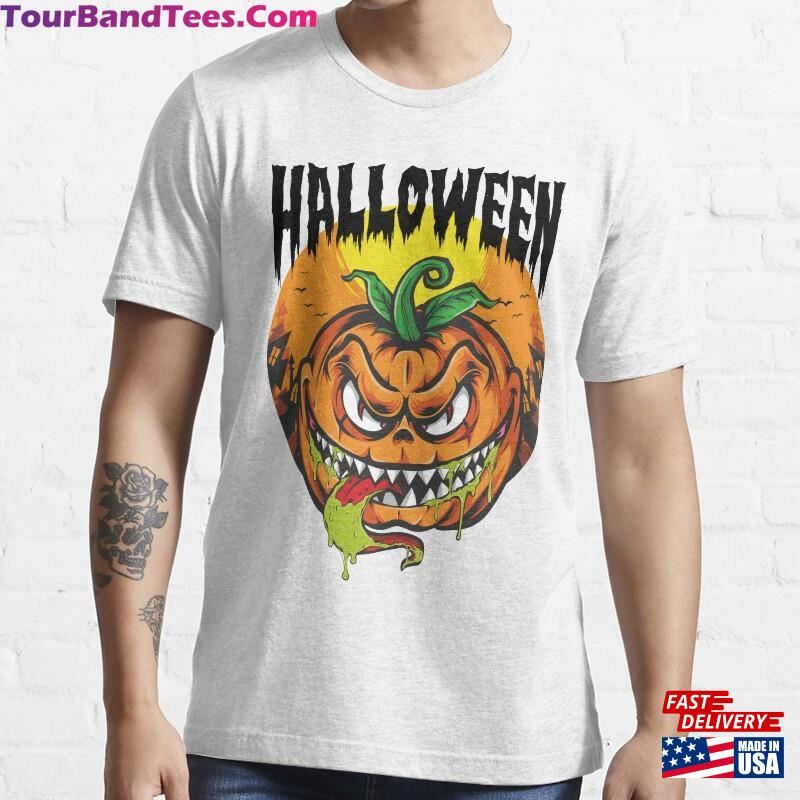 Scary Pumpkin Halloween T Unisex T-Shirt 29Uf182646 – Utopia Fashion