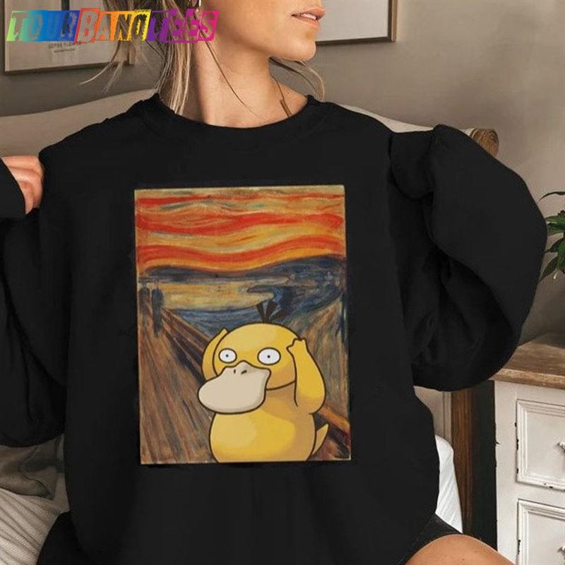 Screaming Psyduck Unisex Sweatshirt Japense Anime Pokemon Crewneck T-Shirt The Scream Art Pullover Shirt Hoodie 29Uf177806 – Utopia Fashion