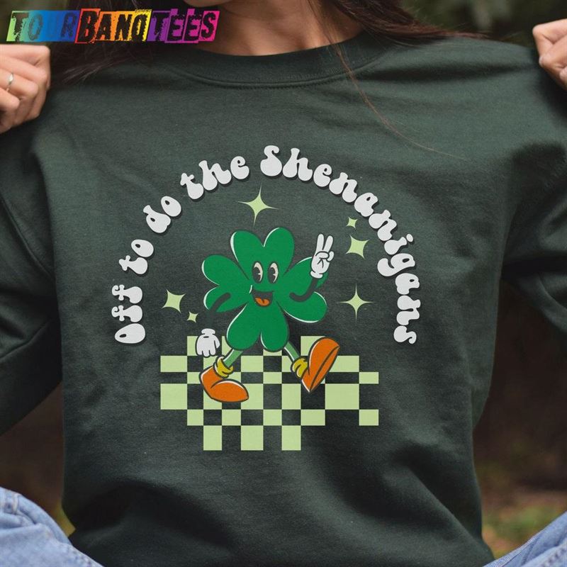 Shenanigans Shamrock Sweatshirt 1970S Vintage Style Shirt St Patrick Hoodie Unisex 29Uf177338 – Utopia Fashion