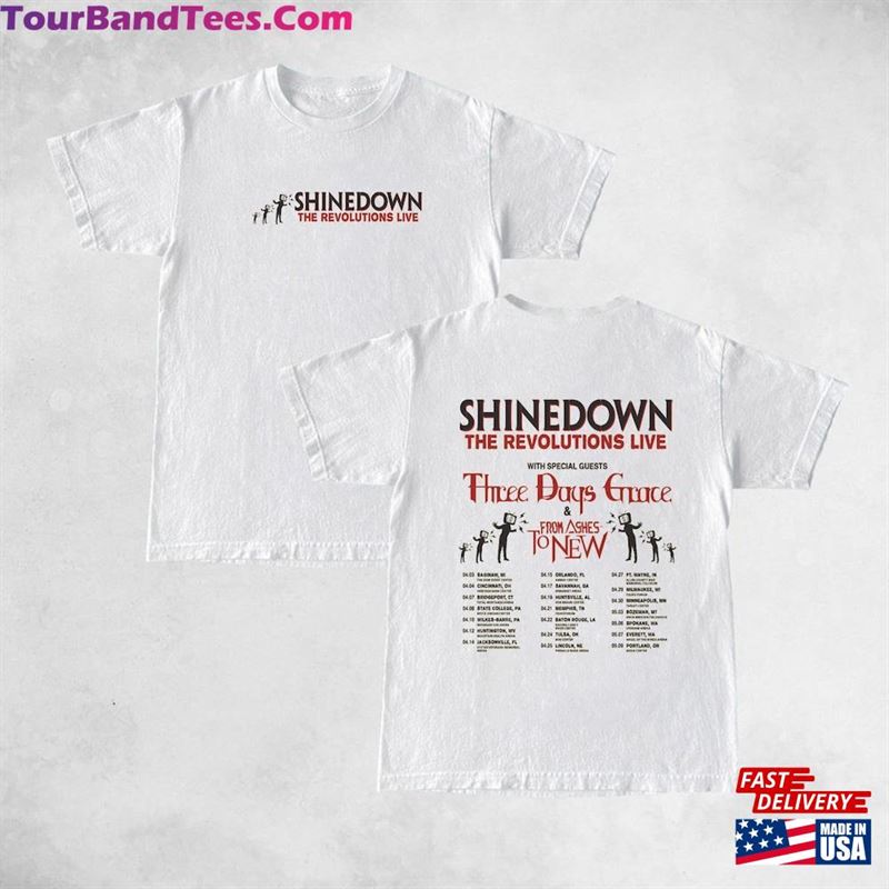 Shinedown Side Tour T-Shirt Band The Revolutions Live Shirt Unisex Classic 29Uf187344 – Utopia Fashion