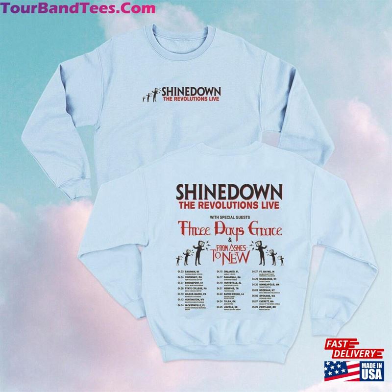 Shinedown Side Tour T-Shirt Band The Revolutions Live Shirt Unisex Classic 29Uf187344 – Utopia Fashion