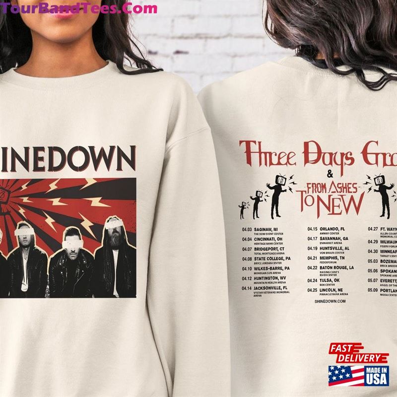 Shinedown Band T-Shirt The Revolutions Live Shirt Tour Sweatshirt Classic 29Uf168492 – Utopia Fashion