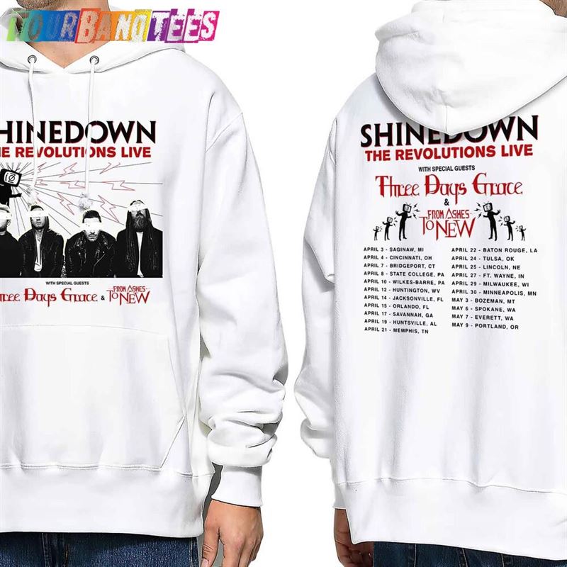 Shinedown Band The Revolutions Live Hoodie Tour Shirt Classic 29Uf174240 – Utopia Fashion